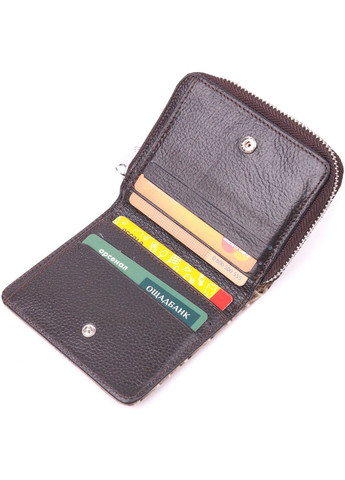 Жіночий шкіряний гаманець 9х10,3х3 см Karya (258639364)