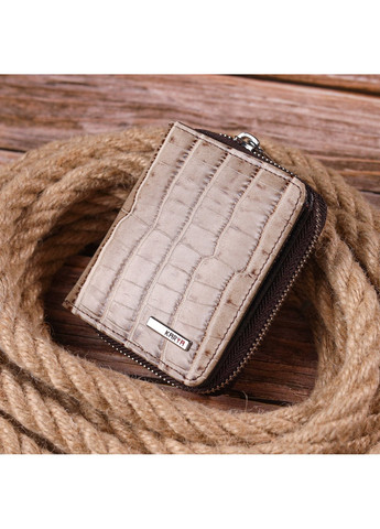 Жіночий шкіряний гаманець 9х10,3х3 см Karya (258639364)