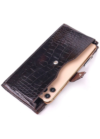 Чоловічий шкіряний портмоне 9,7х19х1,5 см Karya (258639353)