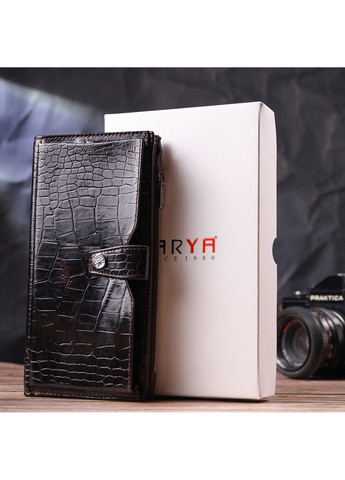 Чоловічий шкіряний портмоне 9,7х19х1,5 см Karya (258639353)