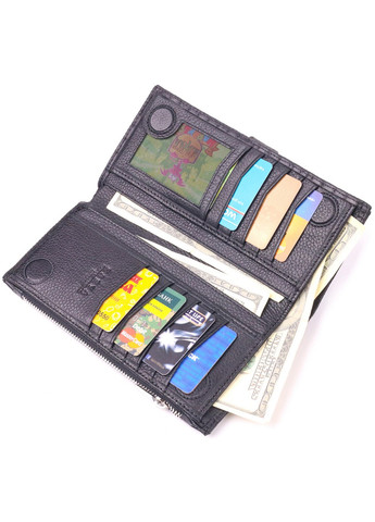 Чоловічий шкіряний гаманець 9,7х19х1,5 см Karya (258639357)