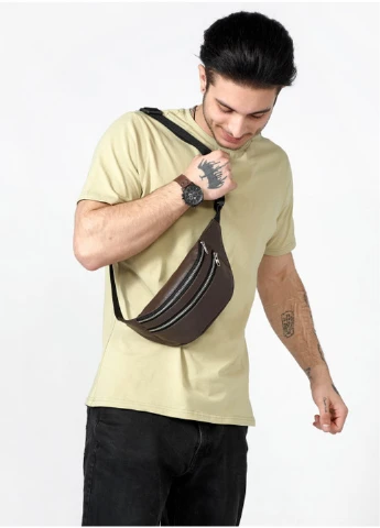 Чоловіча сумка бананка 31х12х5 см Sambag (258639230)