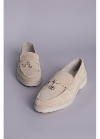 VZUTIK Женские замшевые лоферы 41 бежевый з натуральная замша, украина — демисезон (258639540)