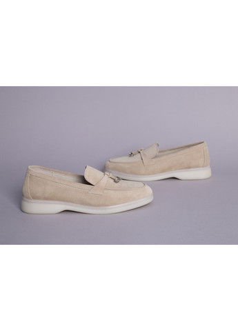 VZUTIK Женские замшевые лоферы 41 бежевый з натуральная замша, украина — демисезон (258639540)