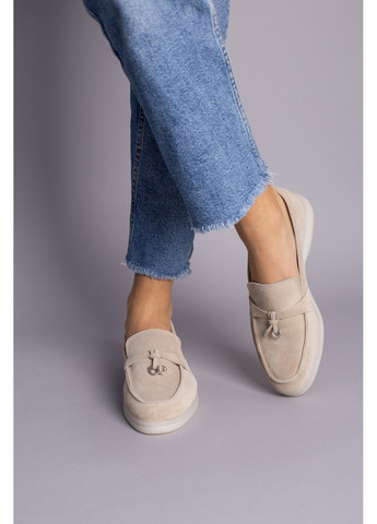 VZUTIK Женские замшевые лоферы 41 бежевый з натуральная замша, украина — демисезон (258639540)