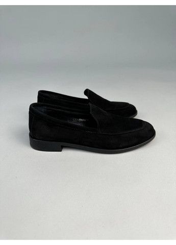 VZUTIK Жіночі велюрові лофери 40 чорний з натуральний велюр, україна — демісезон (258639914)