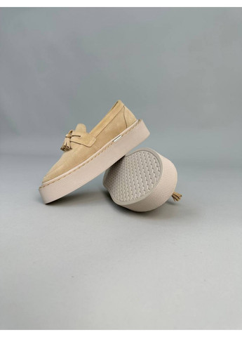 VZUTIK Женские замшевые лоферы 41 песочный з натуральная замша, украина — демисезон (258639561)