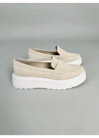 VZUTIK Женские замшевые лоферы 40 песочный з натуральная замша, украина — демисезон (258639609)