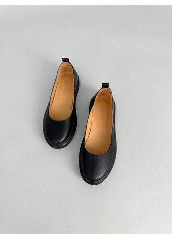 Жіночі жіночі шкіряні балетки 40 VZUTIK | чорні натуральна шкіра (258639671)