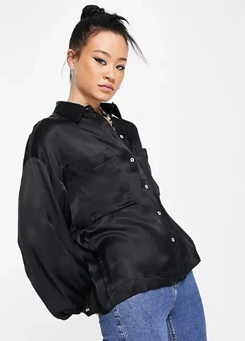 Чёрная рубашка Topshop