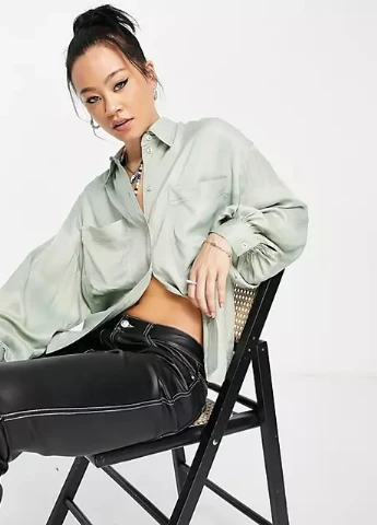 Серая рубашка Topshop