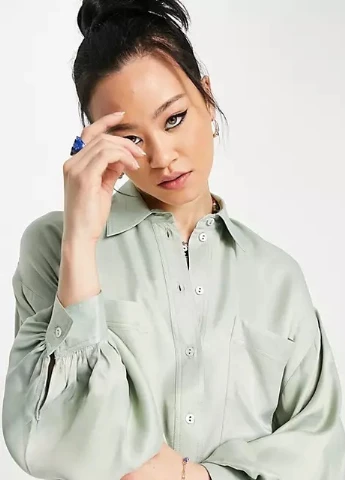 Серая рубашка Topshop