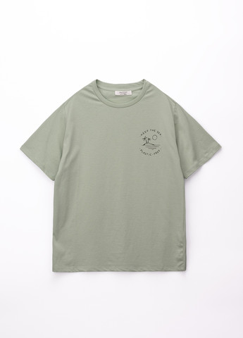 Оливковая всесезон футболка PEPPER MINT