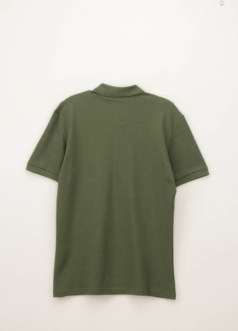 Оливковая (хаки) футболка-поло для мужчин CLUB JU однотонная