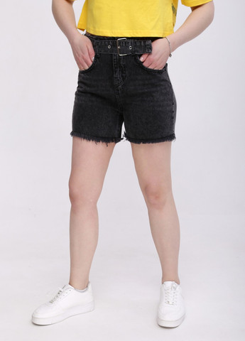 Шорти жіночі джинсові чорні варені МОМ Cracpot mom (258661932)