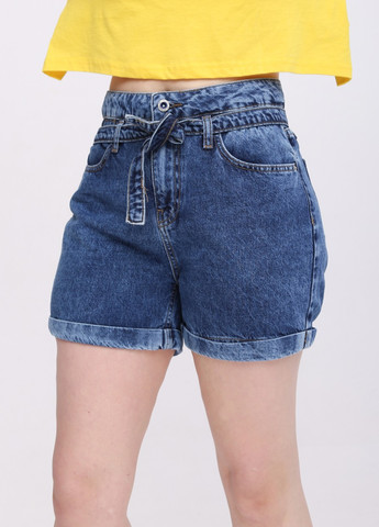 Шорти жіночі джинсові сині варені МОМ Cracpot MOM (258661931)