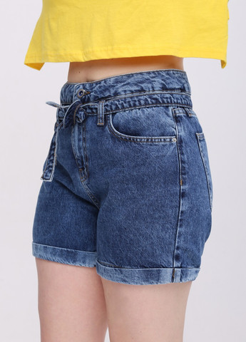 Шорти жіночі джинсові сині варені МОМ Cracpot MOM (258661931)