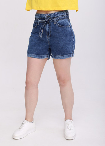 Шорти жіночі джинсові сині варені МОМ Cracpot MOM (258661931)