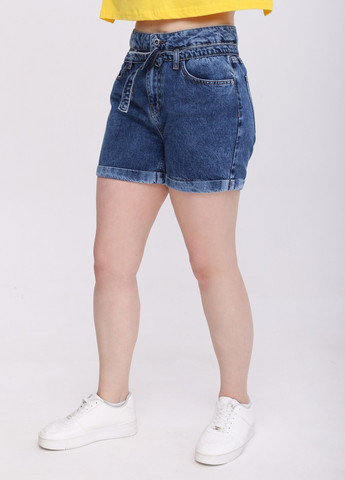 Шорти жіночі джинсові сині варені МОМ Cracpot MOM (258661931)