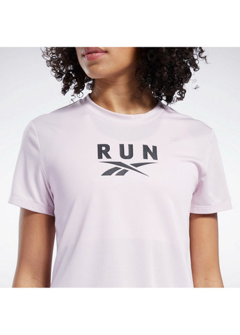 Розовая демисезон футболка женская wor run sw graphic gv0835 Reebok