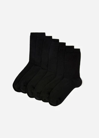 Чорні набір шкарпеток (6 пар) Accessorize однотонні (258672019)