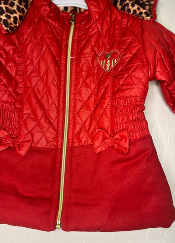 Червона демісезонна куртка для дівчинки No Brand