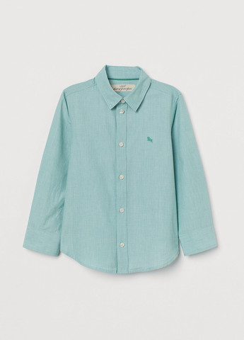 Зеленая кэжуал рубашка H&M