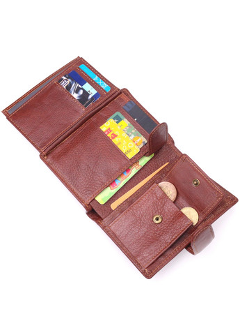 Кожаное портмоне мужское 10х13,5х2 см Vintage (258676171)