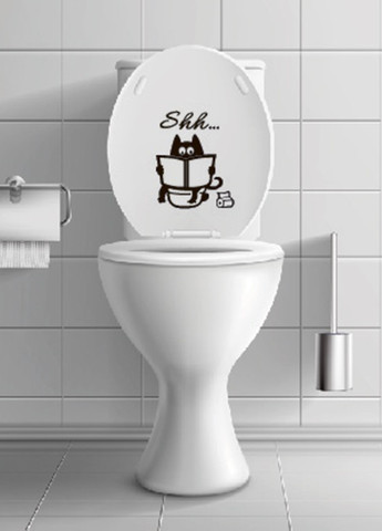 Универсальная декоративная наклейка Читающий котик Komfolino (258699774)