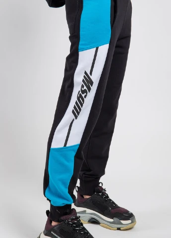 Черные спортивные брюки с лампасами MSGM (258685228)
