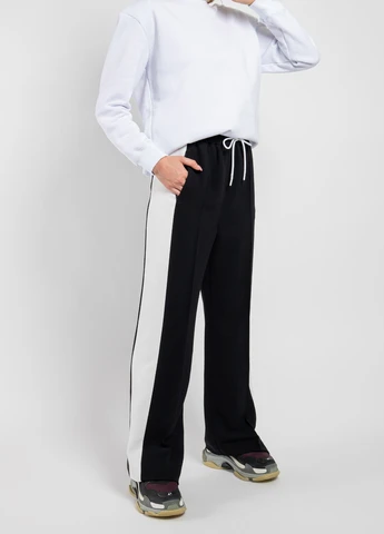 Черные брюки с лампасами MSGM (258685234)