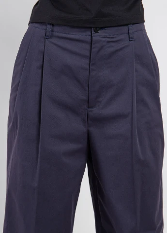 Темно-синие широкие брюки MSGM (258685241)