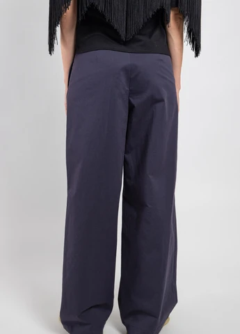 Темно-синие широкие брюки MSGM (258685241)