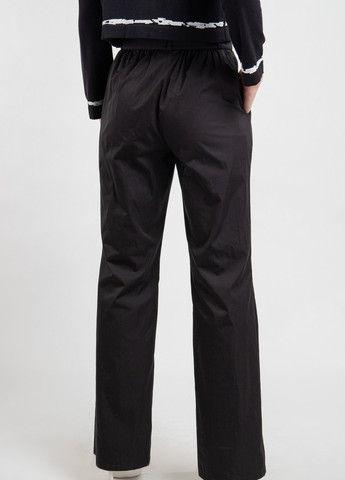Черные хлопковые брюки с поясом Moschino (258685257)