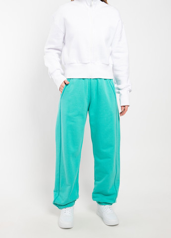 Бирюзовые хлопковые спортивные брюки MSGM (258685218)