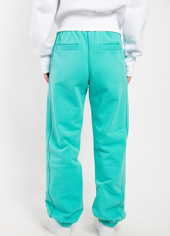Бирюзовые хлопковые спортивные брюки MSGM (258685218)