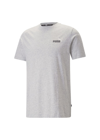 Серая футболка essentials+ two-colour small logo tee men Puma