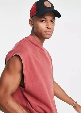 Бордовая футболка Topman