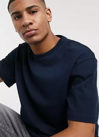 Темно-синяя футболка Topman