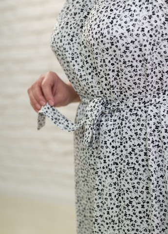 Білий кежуал сукня принтована V.O.G. з квітковим принтом