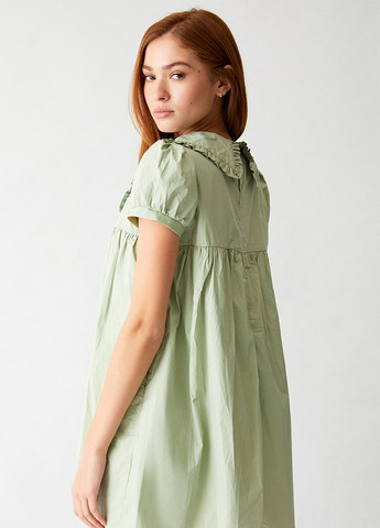 Зелена кежуал комбінезон-сукня з бавовни з коміром Daisy Street однотонна