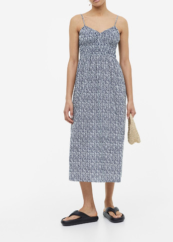 Темно-синя кежуал сукня H&M з малюнком