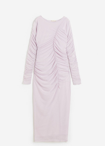 Светло-розовое коктейльное платье H&M однотонное
