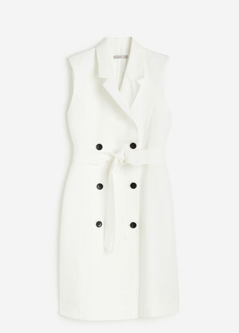 Білий кежуал сукня H&M однотонна