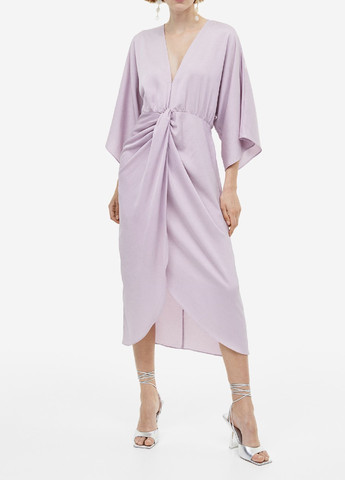 Бузкова коктейльна сукня H&M однотонна