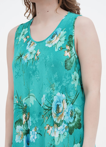 Зелена повсякденний сарафан оверсайз Saimeiqi з квітковим принтом