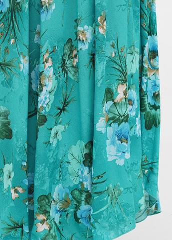 Зелена повсякденний сарафан оверсайз Saimeiqi з квітковим принтом