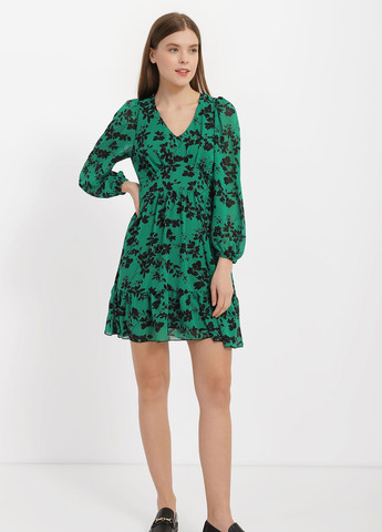Зеленое кэжуал платье naomi Garne однотонное