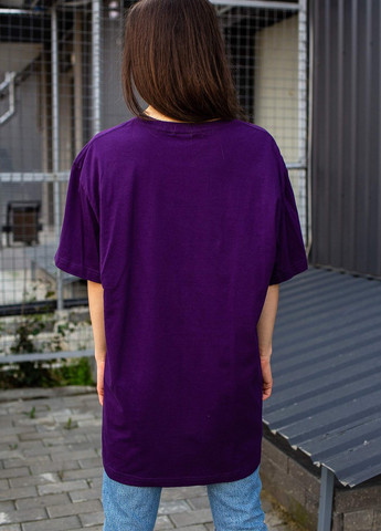 Фиолетовая всесезон оверсайз футболка great с длинным рукавом Without