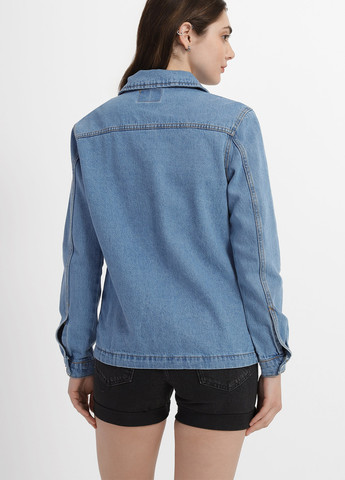 Синяя летняя джинсовая женская куртка Denim